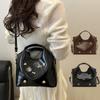 Tote Crossbody Buckle Bag Leather Women's Rivets Handbag Cute Casual Shoulder Bag  Work Commuting
