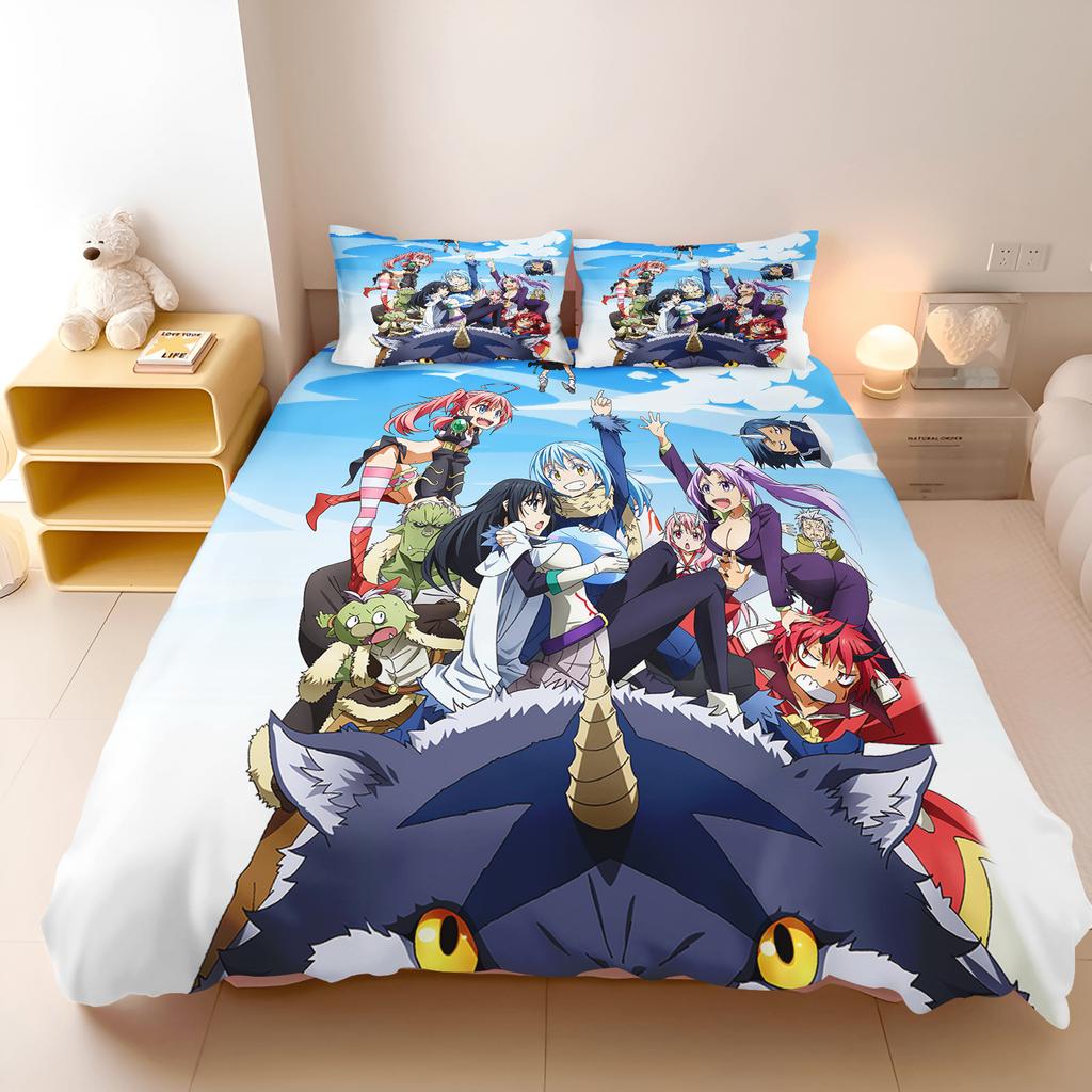 That Time I Got Reincarnated As a Slime Rimuru Ranga Anime Duvet Cover Set Soft Bedding Set Pillowcase Home Bedroom Decoration