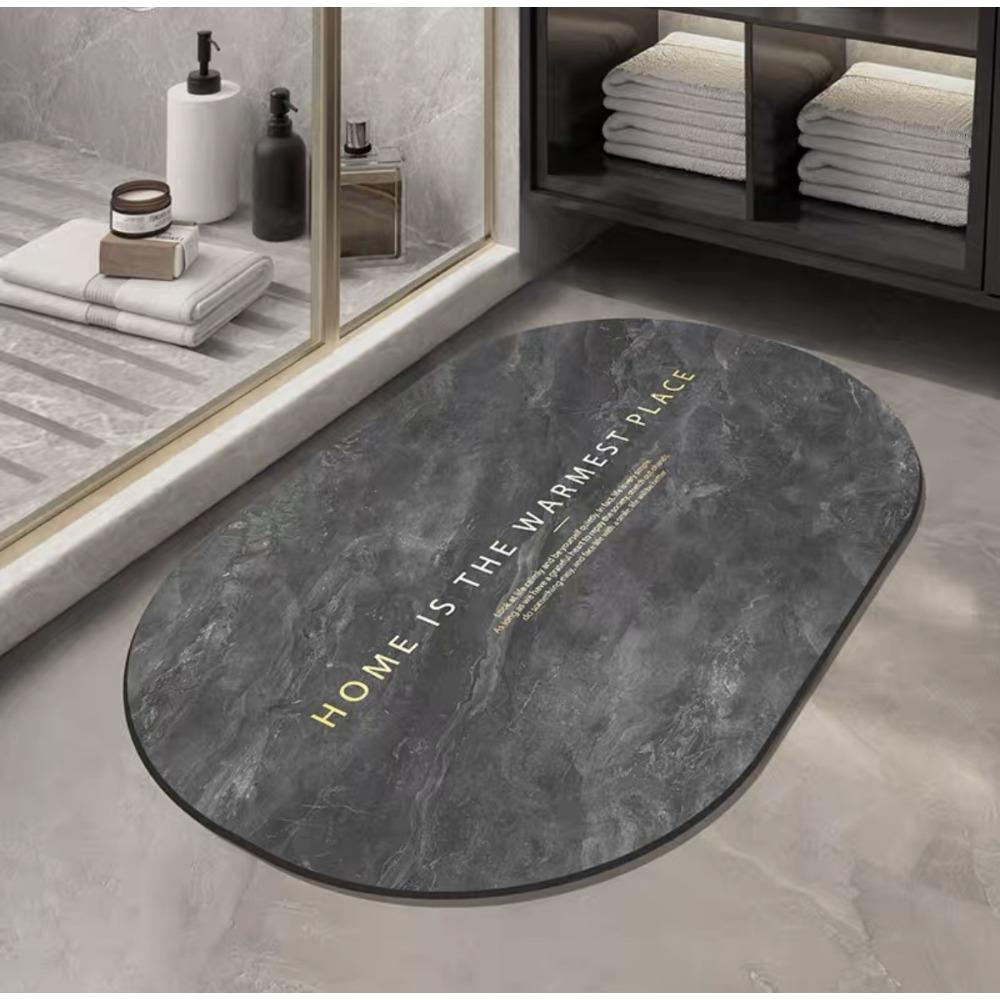 Diatom Mud Cushion Absorbent Bathroom Mat Marble Kitchen Foot Mat Toilet Door Mat Non-slip Absorbent