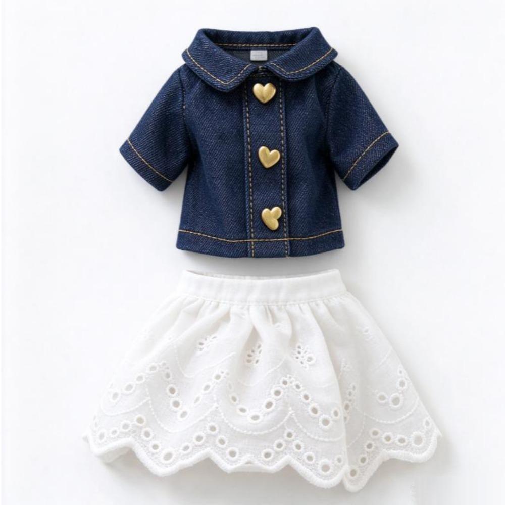 Fashion Sweater Pleated Skirt Set Princess Dresses For Blythe Doll/For OB24 OB22 Small 1/6 Dolls
