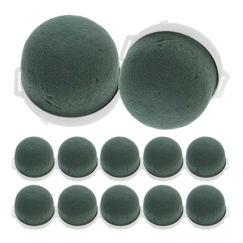 12pcs Mini Floral Holder Round Mud Blocks Wedding Arrangement Supplies Wine Bottle Decoration Floral Craft Foam Flower