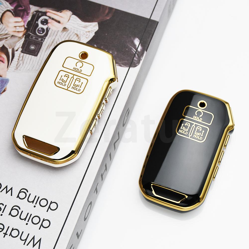 7 Buttons Remote Keyless Shell Fob For Kia Sportage R Stinger Sorento Cerato Carnival 4Th Gen K5 Tpu Key Fob Case Cover Keychain