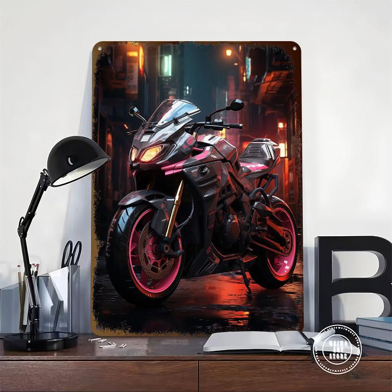 Motorcycle Motorcycle Bike TOP Printed Poster Customized Wall Art Retro Vintage Metal Tin Signs for Room Bedroom Decoration Home