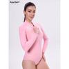 Womens 2mm Neoprene Wetsuit Set Long Sleeve Rash Guard Top Bottom UV Protection Snorkeling Surfing Swimwear