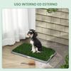 Dog Toilet with Synthetic Grass, Replacement Grass and Lower Tray for Indoors and Outdoors, 67x41x3.5 cm