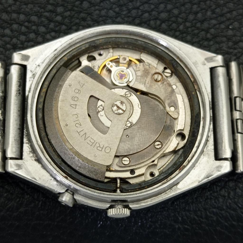 GENUINE 46941 VINTAGE ORIENT AUTOMATIC JAPAN MENS BLUE DIAL WATCH A701852-5 R207-a701852