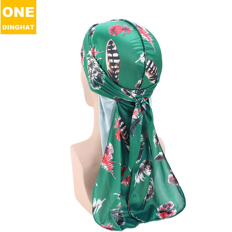 

Популярная в Европе и Америке хип-хоп шляпа-накидка, имитация шелка с принтом кешью, длиннохвостая пиратская шляпа, шелковистые дюраги One size зелёный