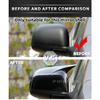 2pcs Rearview Mirror Caps Cover Glossy Black Sticking For Nissan Sunny 2010 2011 2012 2013 2014 2015 2016