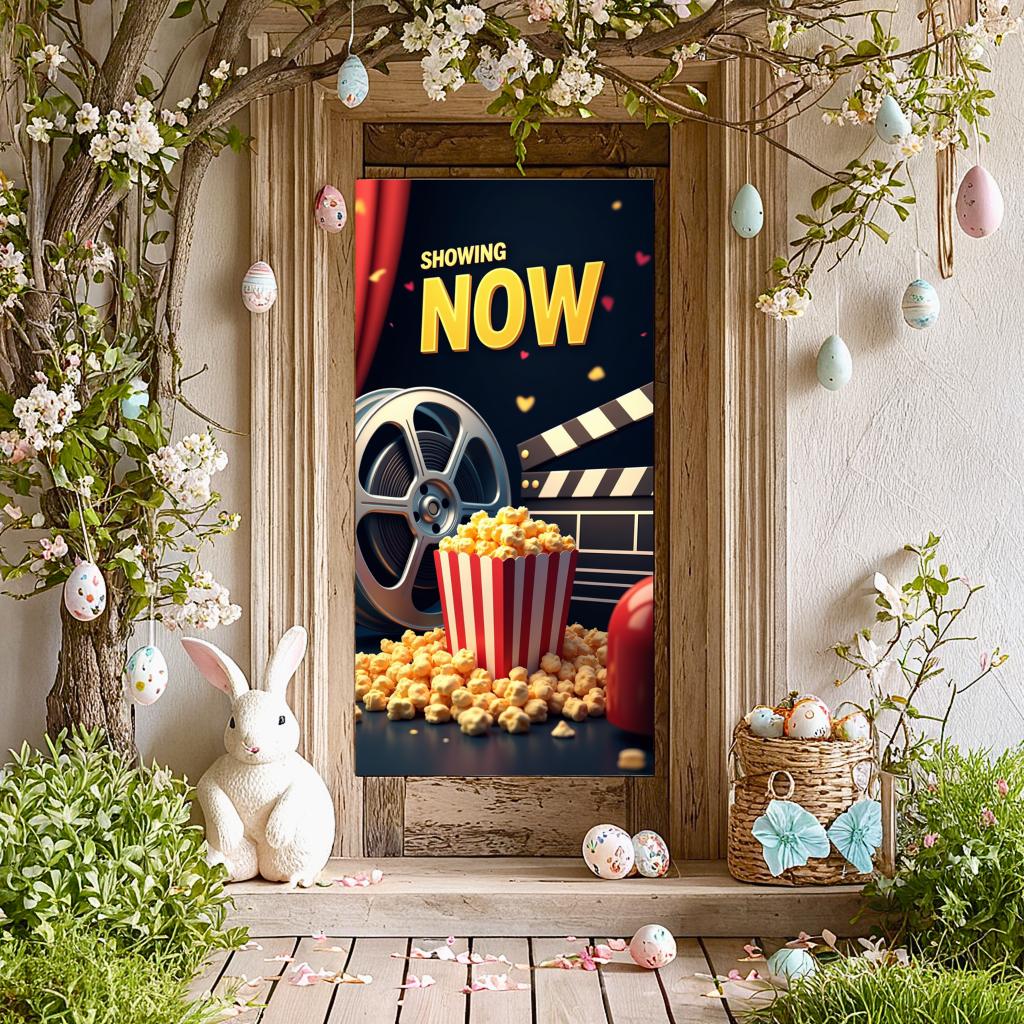 Cinema Banner Lightweight Party Display Movie Theater Popcorn For Indoor Home Theater