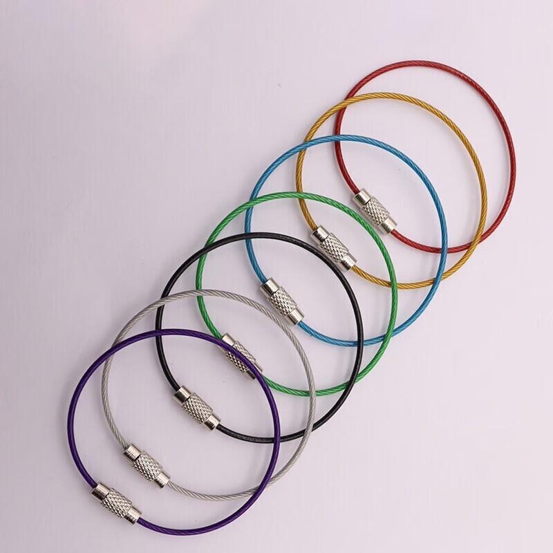 Homeglen Stainless Steel Wire Loop Keyrings (20 Pack)