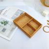 Autumn rattan woven dried fruit box candy box compartment organizer jewelry box rectangular creative living room storage basket