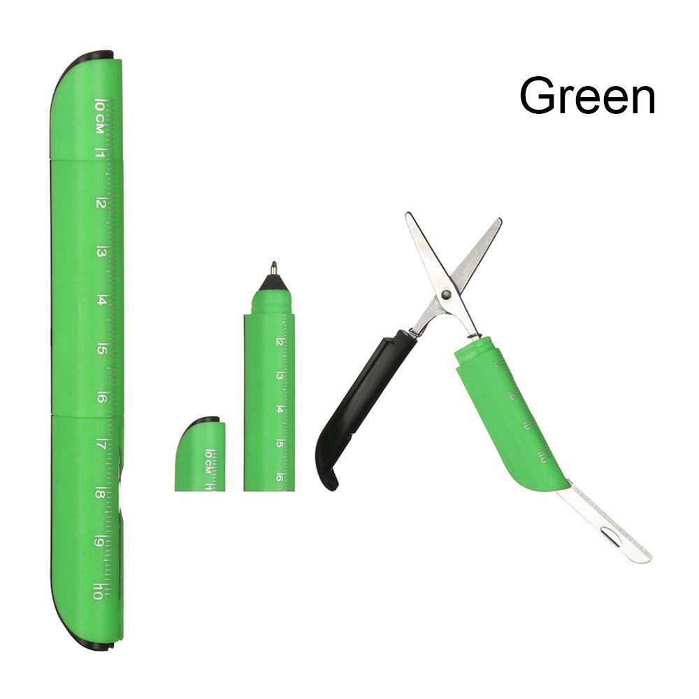 Writing Tool Stationery Plastic Ballpoint Pen Multifunction Signature Ballpen Ruler