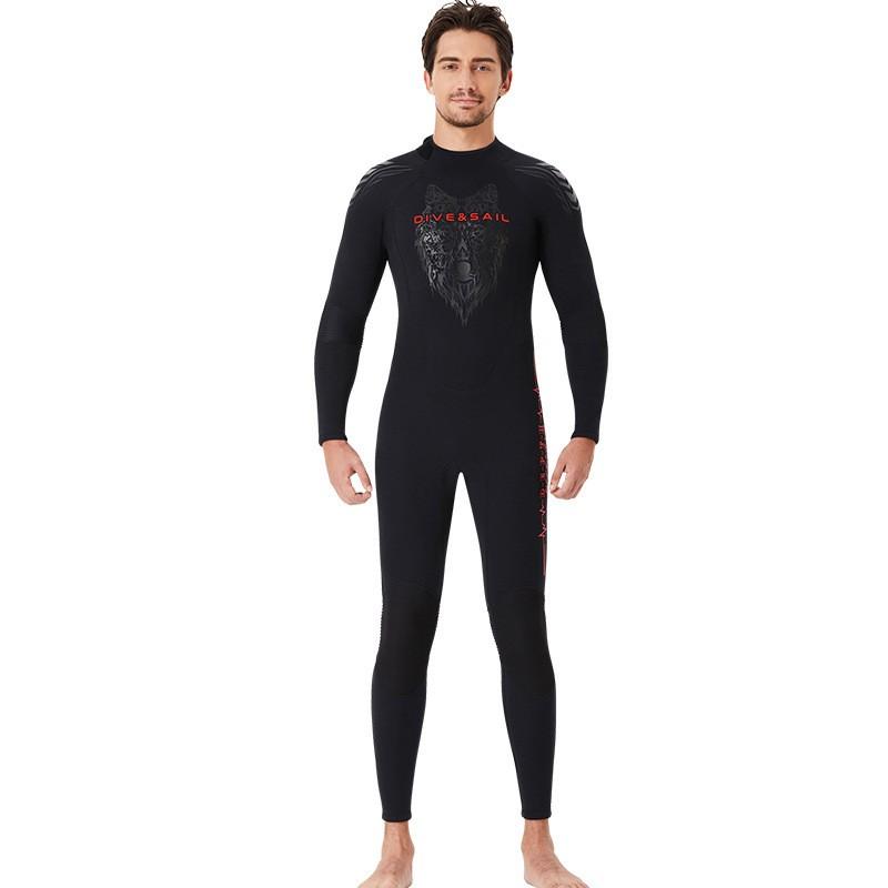 3mm Neoprene Wetsuit Men Women Full Body Long Sleeve Diving Surfing Swimming Thermal Protection