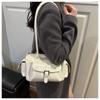 Retro PU Leather Shoulder Bag Large Capacity Portable Underarm Bag for Women Fashion Tote