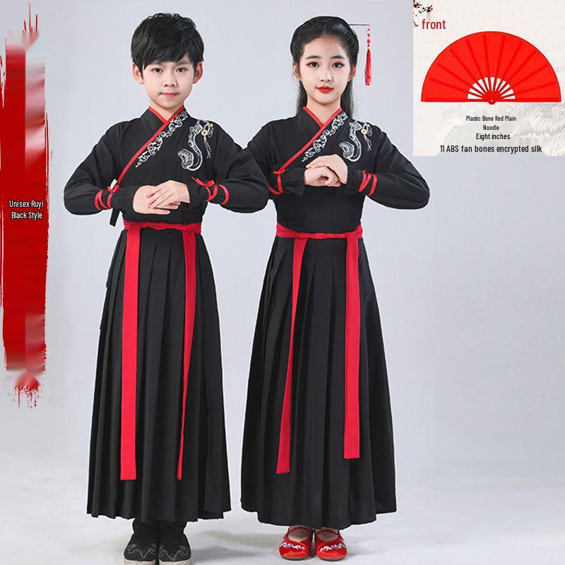 Children's Hua Mulan Hanfu Costume for Boys and Girls - Chinese Style Choir and School Uniform