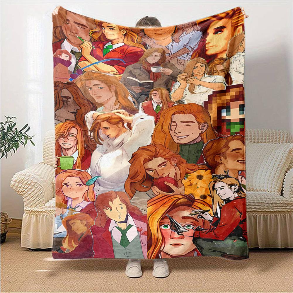 1pc Blanket - game Stardew Valley Print Design,Lightweight Blanket for Sofa,Bed- Soft &Warm,Gift for All Seasons