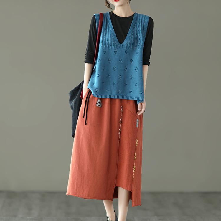 Einfarbige Strickweste Damen Herbst Aushöhlen Kapuzenweste Haken Blume Strickpullover V-Ausschnitt Lockere Freizeitweste Damen