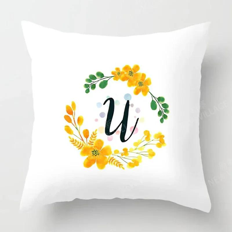Nordic Fall Home Decor Autumn Throw Pillow Case Sofa Cushion Cover Modern  Letter