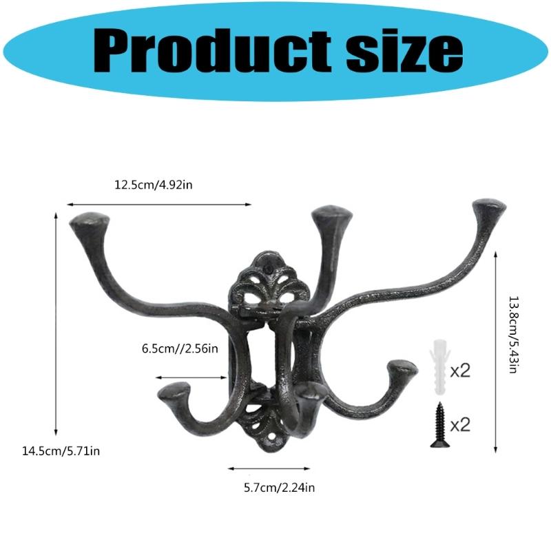 Practical Wall Mounted 3 Hook Hanger For Clothes Storage Clothing Key Coat Organizer For Entryway Closet Or Offices