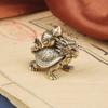 Handicraft Copper Animal Ornament Copper Dragon Turtle Miniatures Dragon Turtle Statue  Home Decor