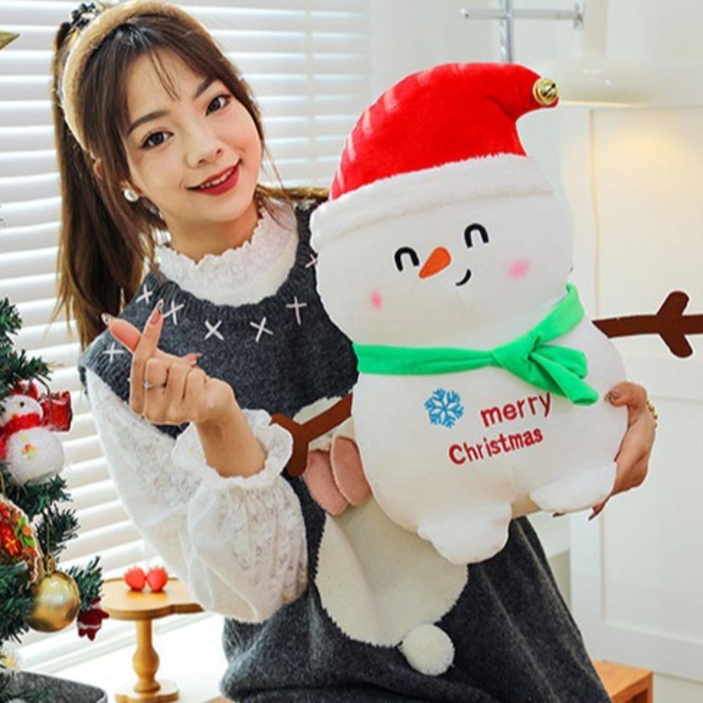Snowman Christmas Series Plush Toys Christmas Tree Santa Claus Elk Plush Doll Ins   Home Decoration