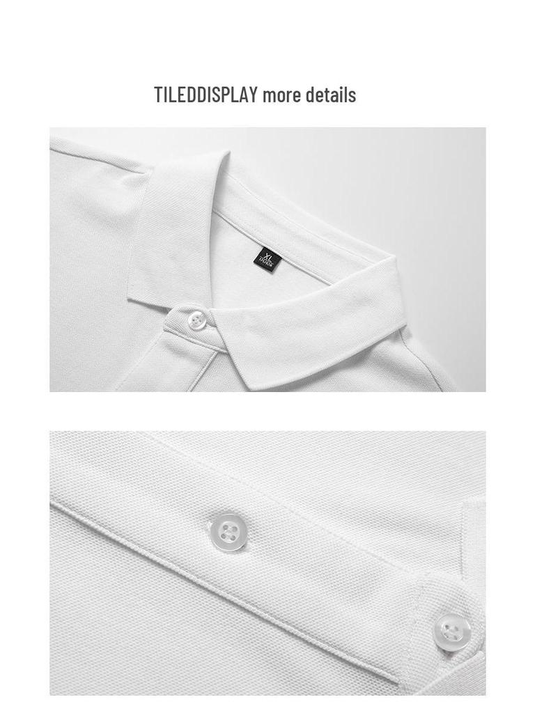 Summer 2026 Men's Short Sleeve Solid Polo Shirt: Simple Business Casual Lapel T-shirt