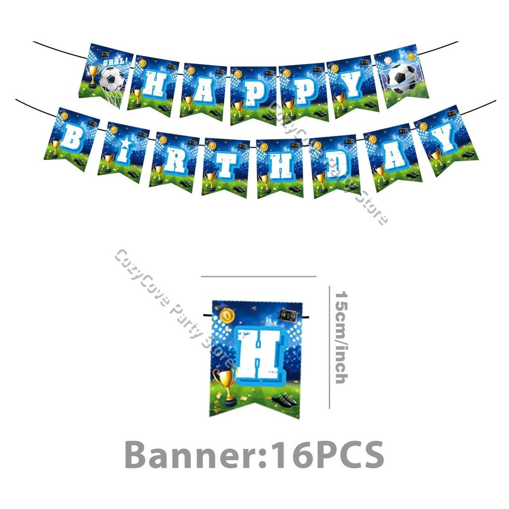 Football Birthday Decorations Soccer Theme Party Supplies Cup Plate Banner Balloons For Kids Boys Party Favor Gifts Photo Props