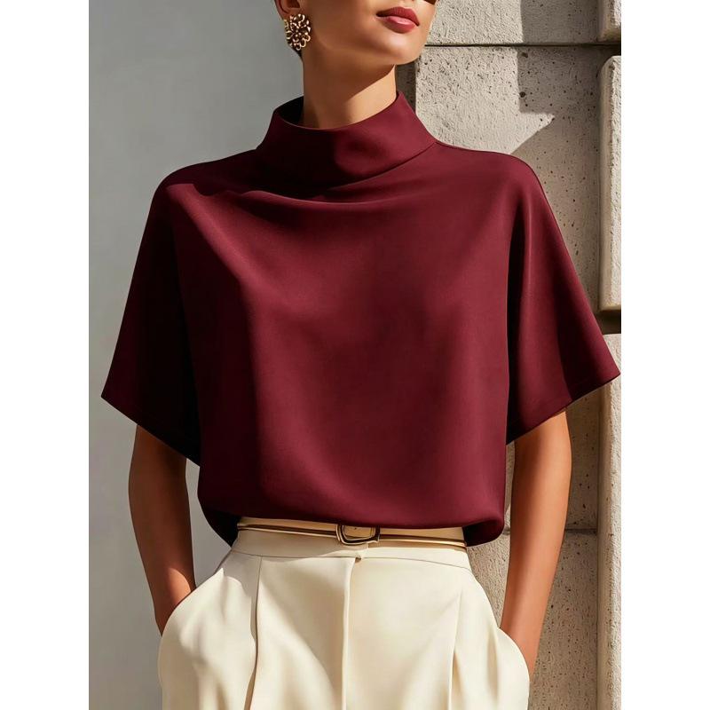 1116 Europäische und amerikanische Damenbekleidung Sommer Neu Chinesisches Stehkragenhemd Damen, Nischen-Designgefühl, Pendler-Temperament-Hemd