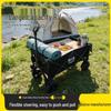 Kids' Reclining Trailer: Portable Folding Picnic & Camping Cart for Easy Storage