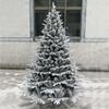 New PE Mixed Snowfall Christmas Tree with Automatic Features and Flocked Cedar Decorations