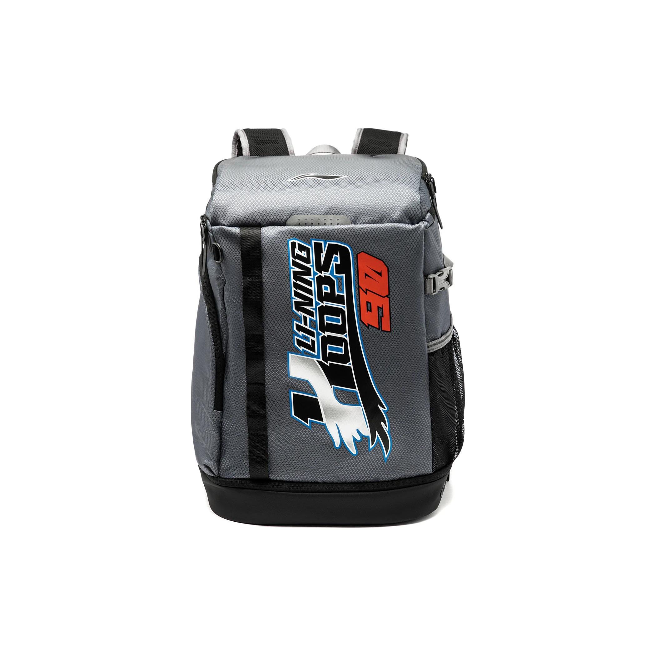 

Li Ning Kids Sports Large Capacity Polyester Backpack Regular Kids Backpack Gray YBSU005-1 Shade 9 Gray
