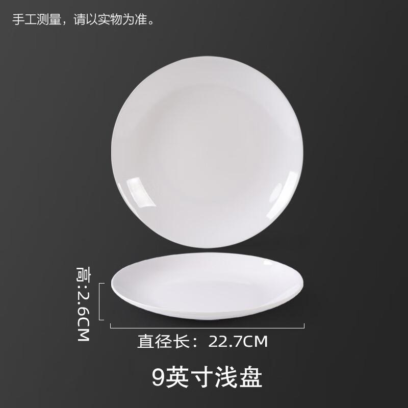 Imitation Porcelain Melamine Shallow Dinner Plate