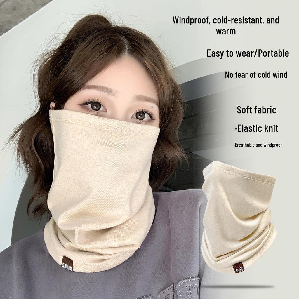 Unisex Knitted Neck Gaiter & Face Mask - Winter Warm, Thin Style Pullover Scarf