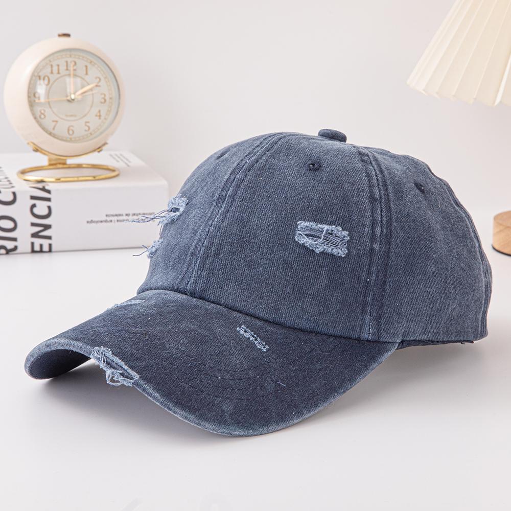 Hole Style Baseball Cap: Fashionable, Retro-Style Cap With Cool Tearing Details. Suitable For Casual Wear, Streetwear Or Daily C