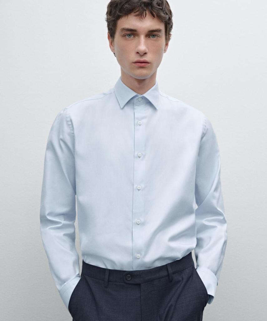 Masimodutti 100% Cotton Slim Fit Oxford Shirt