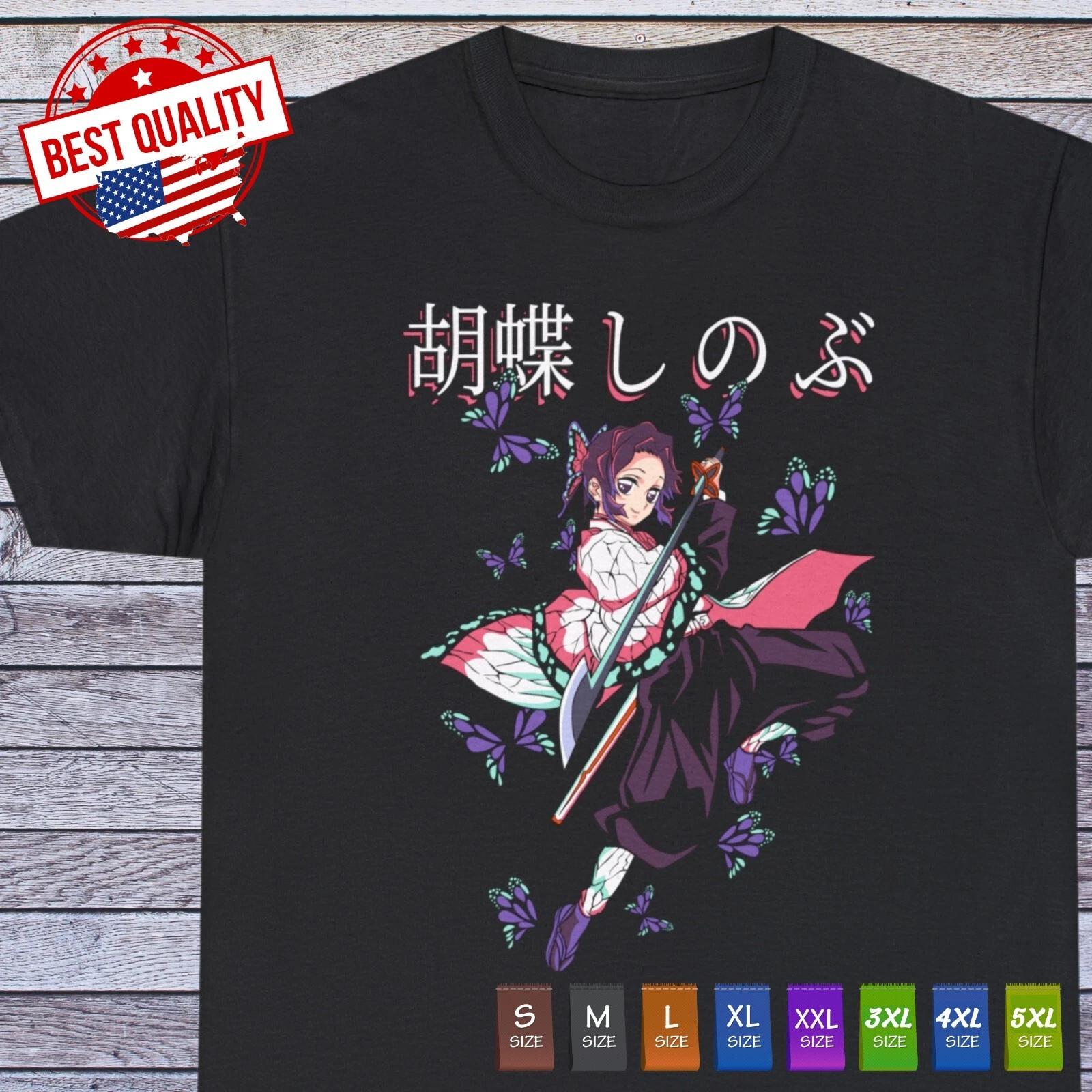 

Shinobu Kocho Waifu Girl T Shirt, Demon Slayer KNY Japanese Manga Anime Clothing S