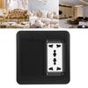 A Used Floor Outlet, 4000W 3 Prong X 4 Multifunctional Black   Concealed Floor Socket Double Door for Kitchen Living Room