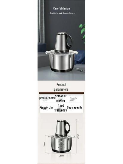 Electric Meat Grinder & Food Processor: Dough Mixer, Chili Grinder, Dumpling Filling & Blender. Light & Compact Design.