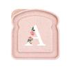 Initials Marked Toast Box Alphabet A-Z Reusable Sandwich Container Box Food Container Sealable Container Small Container