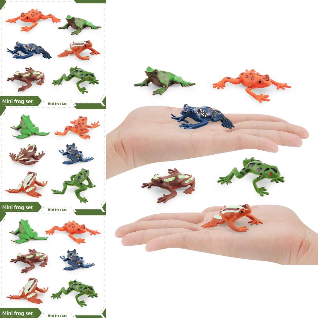 Miniature Frog Animal Model Pvc Desktop Decor For Kids Learning And Collecting