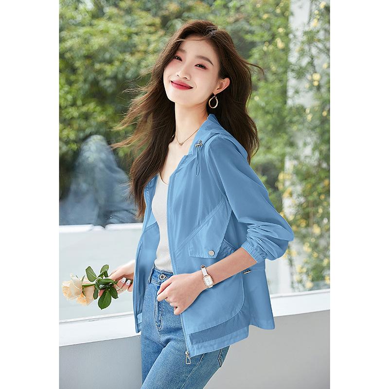 Sunscreen clothing women's new summer breathable outer wear thin large size small sunscreen clothing short jacket
