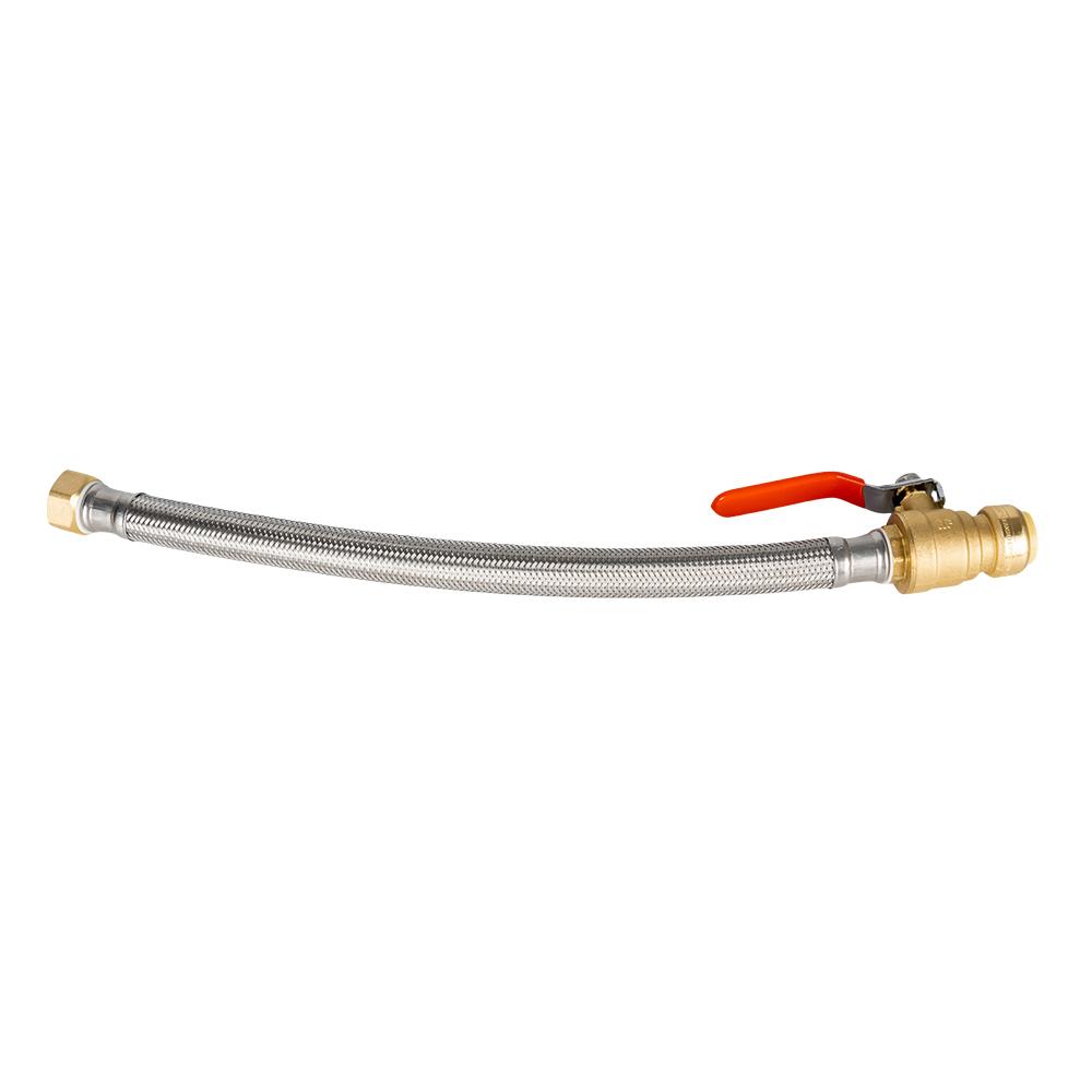 F3/4 Easy Installation Flexible Bendable Braided Stainless Steel Supply Line Strong Durable Water Heater Connector