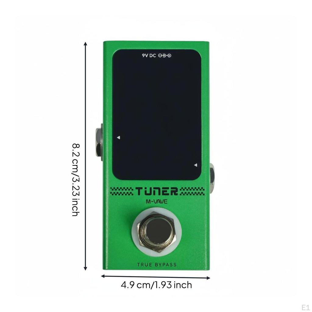 Mini Tuner Pedal Compact Size Guitar Digital Display Instrument Gear for Guitarists,