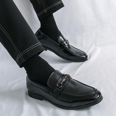 Popular Minimalist Men's Leather Loafers Shoes Branded Men's Slip-on Lazy Casual Bean Shoes Business Party Wedding Formal Shoes