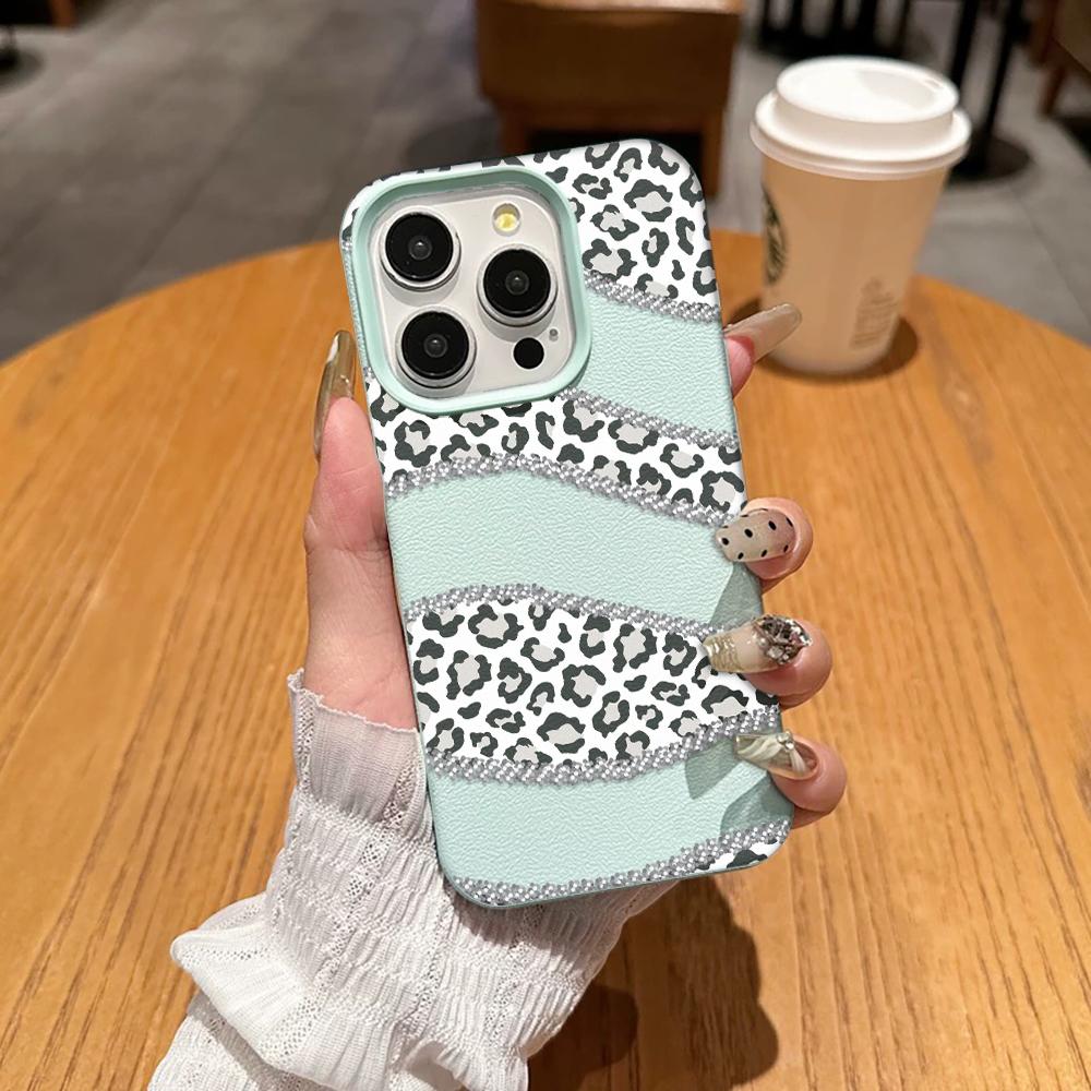 Leopard Stripe Phone Case For Iphone 17 15 11 13 Pro Max 12 16 14 17E 16E Anti-Drop Slim Soft Protective Shell Fundas