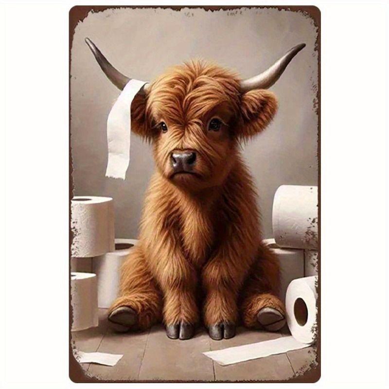 Retro Metal Animal Wall Art for Home Kitchen Farm Cafe Garden