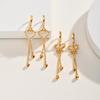 Gold Color Heart Butterfly Drop Earrings for Women Zircon Tassel Ball Hoop Party Wedding Gift Trendy Statement Earrings