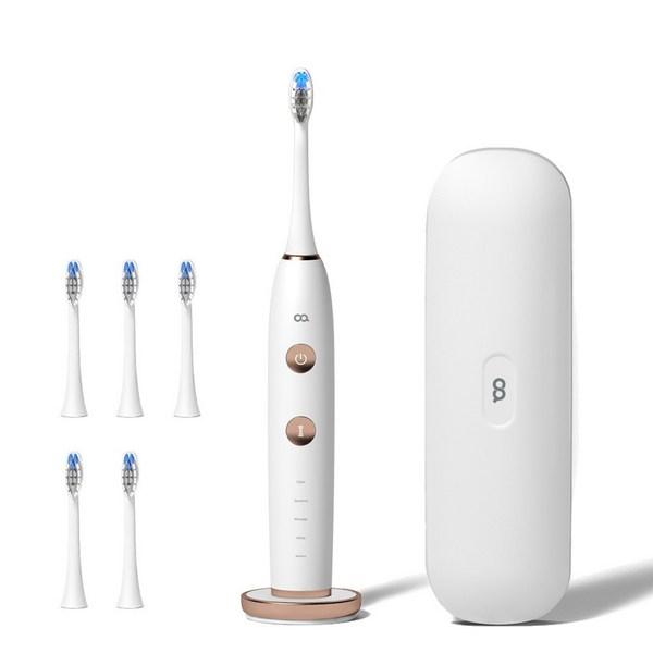 

Электрическая зубная щетка Oh Clean Soft + сменный блок для мягкой щетки Brush Hour 4P Set White, VO-OC001 (Чистый Мягкий), Во-ET034 (Братья Мо Уайт)