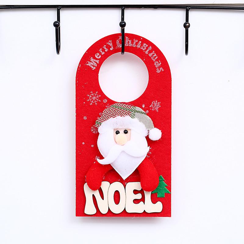 Santa Claus Cartoon Door Hanger - Christmas Tree Ornament for Hotel & Mall Décor