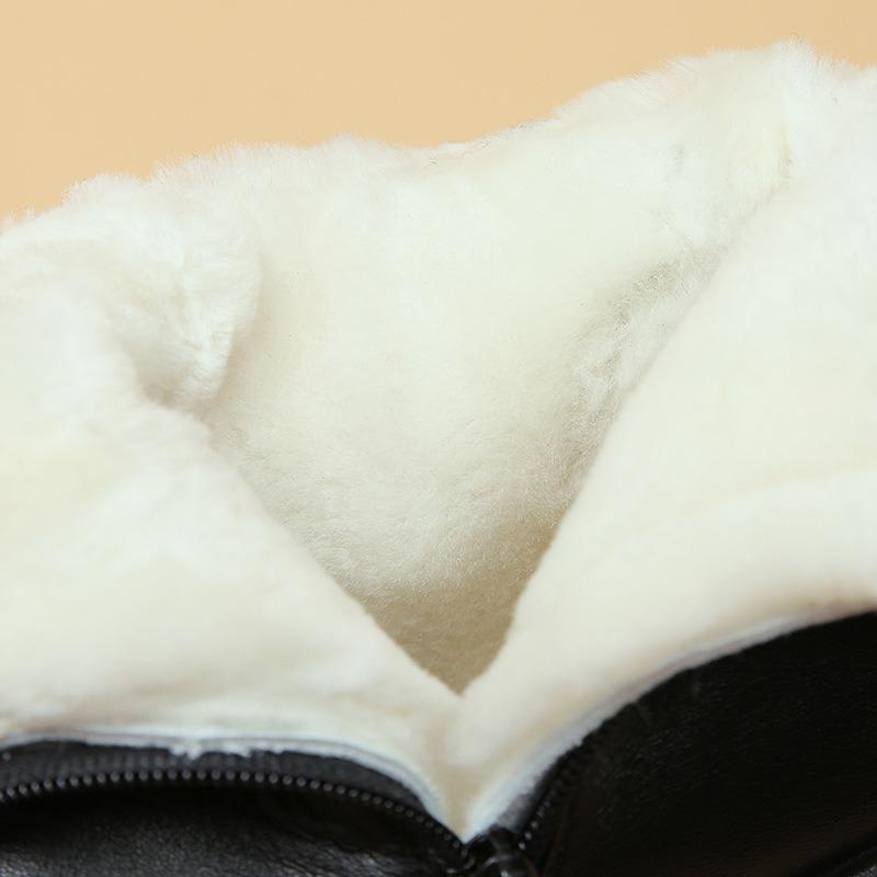 Fashion 2025Winter Women's Ankle Boots Plush Warm Snow Boots Fashion Casual Leather Boots for Women Winter Warm Cotton Shoes Botas Mujer